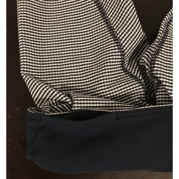 Lululemon Wunder Under Crop II (Roll Down) Gingham Luon White Black - Size 4 - Picture 9 of 9